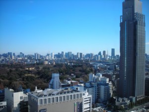 Shinjuku Southern Tower views Shinjuku Koen overview